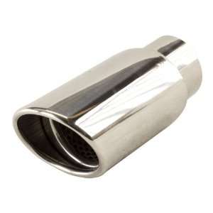   Parts 2 1/2 Weld On Stainless Steel Slanted Oval Exhaust Muffler Tip