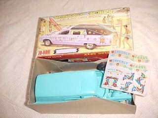 Vintage JO HAN 1/25 Aqua HEAVENLY HEARSE 1966 Cadillac CAR MODEL KIT 