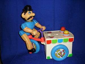 VINTAGE YEN, BICYCLE ICE CREAM SELLER, BATTERY OPERATED ADORABLE 