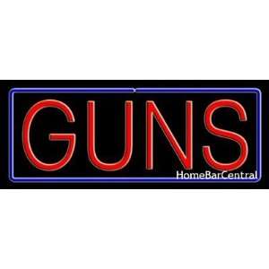  Guns Neon Sign   10068 