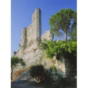 Ruined Castle, Aigueze, Gard, Languedoc, France, Europe Photographic 