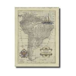  Antique Map Of South America Giclee Print