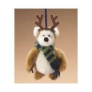  Boyd Plush Ornament Fat Frosty Deer with Antlers 