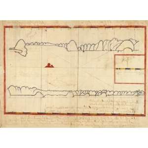  1700s map of Chile, Cobija, Antofagasta