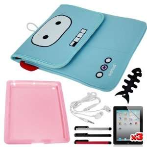 Premium RORO the Robot Memory Foam Case + Pink Silicone Soft Case + 3 