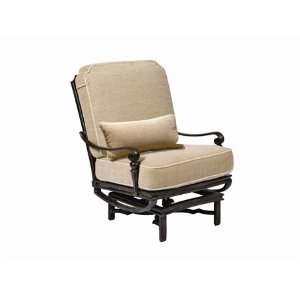 Landgrave Veracruz Cast Aluminum Cushion Arm Spring Patio Lounge Chair 