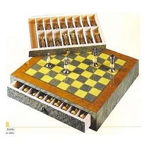  Gentili Game/Chess Set in Gloss Green & Natural Erable 