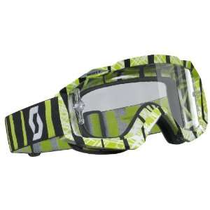  Scott Hustle Apek White/Green Goggles Automotive