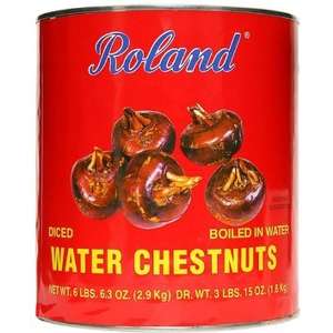 Roland Water Chestnuts   Peeled And Diced, 102 Ounce  