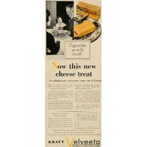 1930 Ad Kraft Velveeta Cheese Dairy Cream Philadelphia   Original 