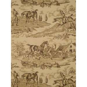  Scalamandre Hunt Party   Greys On Tan Wallpaper