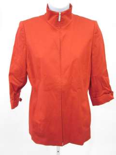 LINDA ALLARD ELLEN TRACY Red Zip Front Jacket Sz P6  