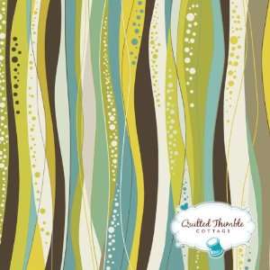  Brook by StudioE Fabrics   Down Stream Stripe Turquoise 