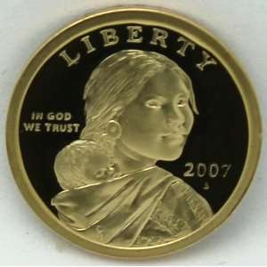  2007 S Sacagawea Proof Dollar Golden Cameo Everything 