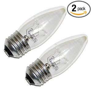    Base Decorative Light Bulb, Crystal Clear, 2 Pack