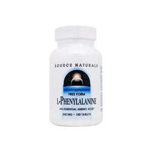  Source Naturals Inc. L Phenylalanine 500 mg 100 Tabs 