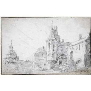 Hand Made Oil Reproduction   Jan van Goyen   32 x 20 inches   A castle 