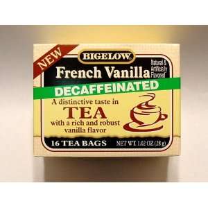  Bigelow French Vanilla Decaffeinated Tea 16 Bags 