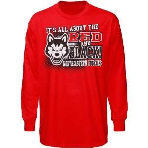  NCAA Northeastern Huskies Red All About Red & Black Long 