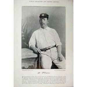   Cricket Player 1895 Flowers Newham Sussex Photograph