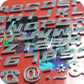 Universal Chrome Letter Alphabets 3D Car Badge Sticker Decal Emblem 