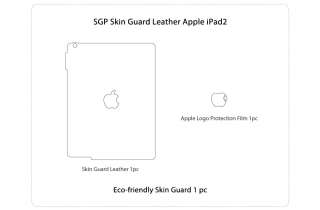 iPad2 iPad 2 Case Skin Guard SGP Leather Deep Black  