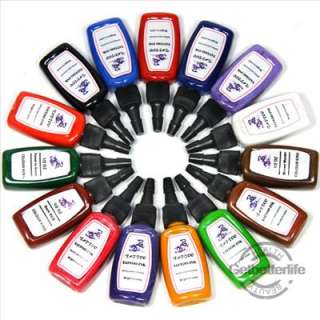   Set 15 Different Color 1/2 OZ Top Quality Tattoo Ink Pigment Supply
