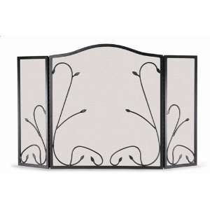  Pilgrim Fireplace Screen   Leaf and Vine with Arched 