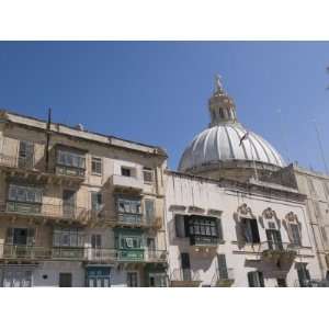 Dome of the Carmelite Church, Valletta, Malta, Europe Architecture 