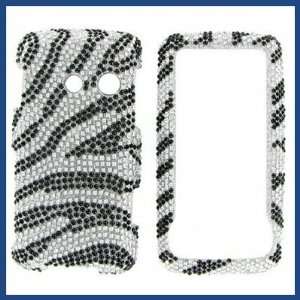  LG LN510 Rumor Touch Full Diamond Silver Zebra Protective 