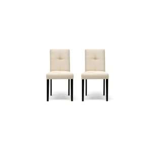  Wholesale Interiors Elsa Beige Fabric Modern Dining Chair 