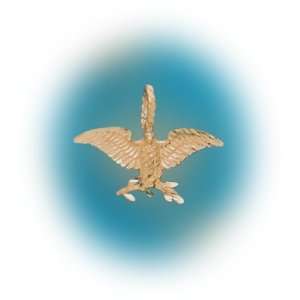  14k Eagle Charm (yellow gold) Jewelry