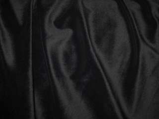 Smooth Velour Velvet Fabric Black 100% Poly by the Yard  
