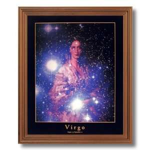  Framed Oak Virgo Virgin Girl Zodiac Sign Astrology Picture 