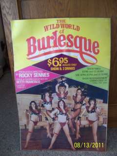 Wild World Of Burlesque Poster Rocky Sennes Mafia Vegas Holiday Casino 