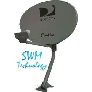  DIRECTV AU9 SL3 SWM Three LNB Ka/Ku Slim Line Dish Antenna 