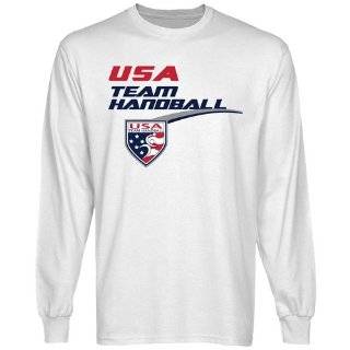 Olympics USA Team Handball Logo Rush Long Sleeve T Shirt   White