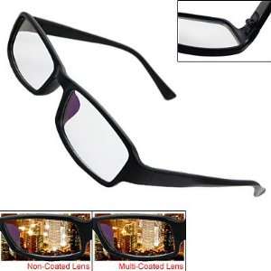  Como Unisex Multi Coated Lens Black Full Rim Plano Glasses 