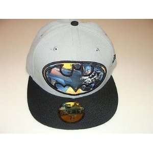  Batman New Era Cap Hat Fitted 7 3/4 Subaction Dual Logo DC 