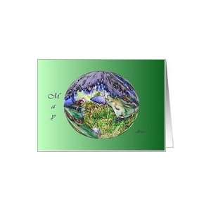  Baby Due in May Exotic Birds Globe Card Health & Personal 