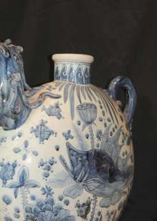 Nanking Porcelain Chinese Pottery Jug Urn Medallion Vas  