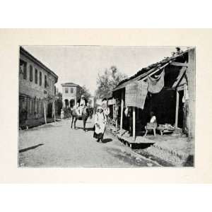  1907 Halftone Print Montenegro Skodra City Town Street 