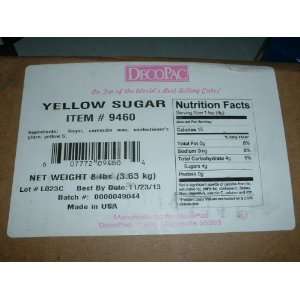 Decopac Yellow Sanding Sugar 8 Lbs. Grocery & Gourmet Food