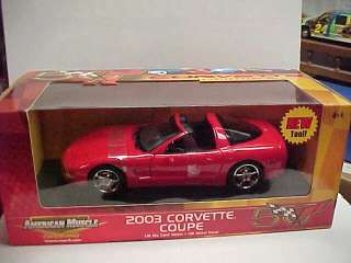 BRAND NEW 2003 CORVETTE COUPE 1/18 AMERICAN MUSCLE CAR  