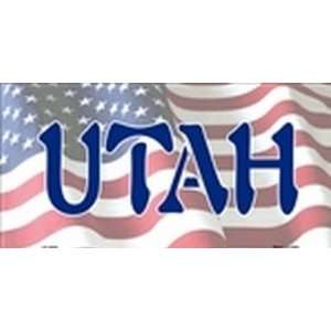 American Flag (Utah) License Plate Plates Tags Tag auto vehicle car 