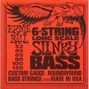 Ernie Ball Electric Guitar Bass Long Scale Slinky Nickel Round Wound 