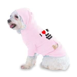  I Love/Heart Black Russian Terrier Hooded (Hoody) T Shirt 