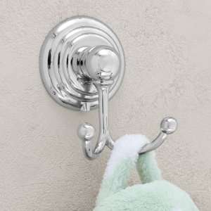Lotus Flower Collection Double Robe Hook   Chrome