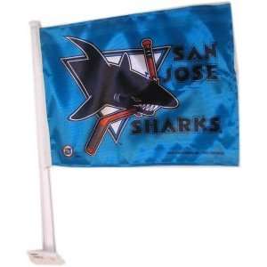  NHL SAN JOSE SHARKS TEAM LOGO CAR FLAG