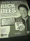 RICK DEES 1984 Promo Trade Ad CONGRATS from KIIS 102.7  